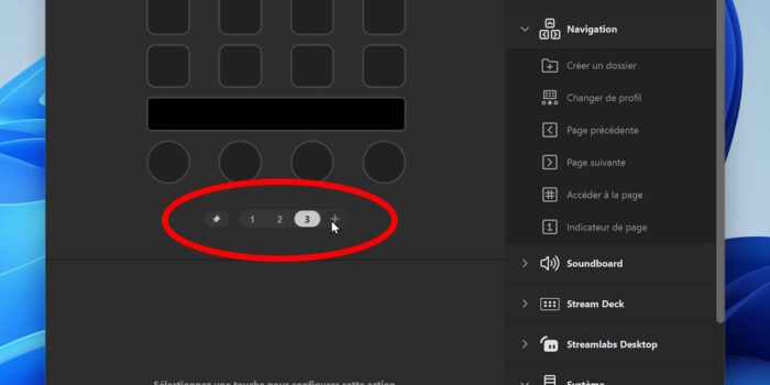 stream deck app création de page supplémentaire