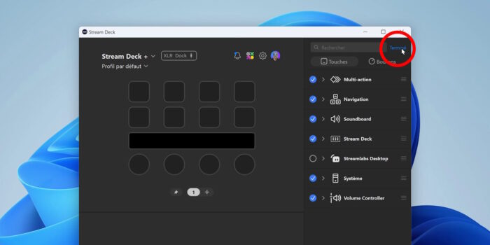 stream deck app réorganiser la liste des actions