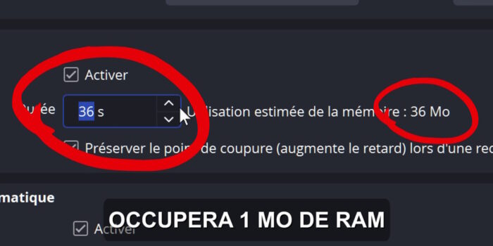 obs retard de stream consommation de ram