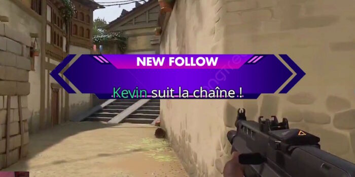 exemple de décalage du texte sur une alerte