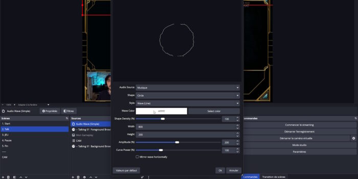 obs plugin audio waves interface