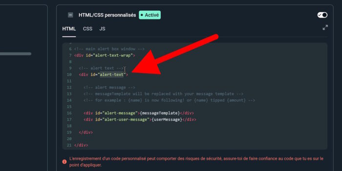 streamlabs alertes css div alert-text