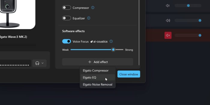wave link ajout d'un effet audio