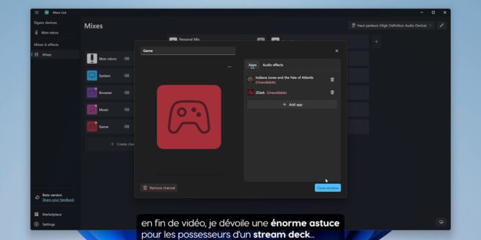 wave link ajout d'une entrée vide pour tous les jeux