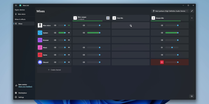 wave link exemple d'une table de routing complète