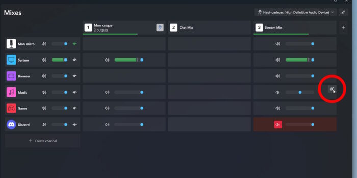 wave link suppression de l'entrée musique sur le stream mix