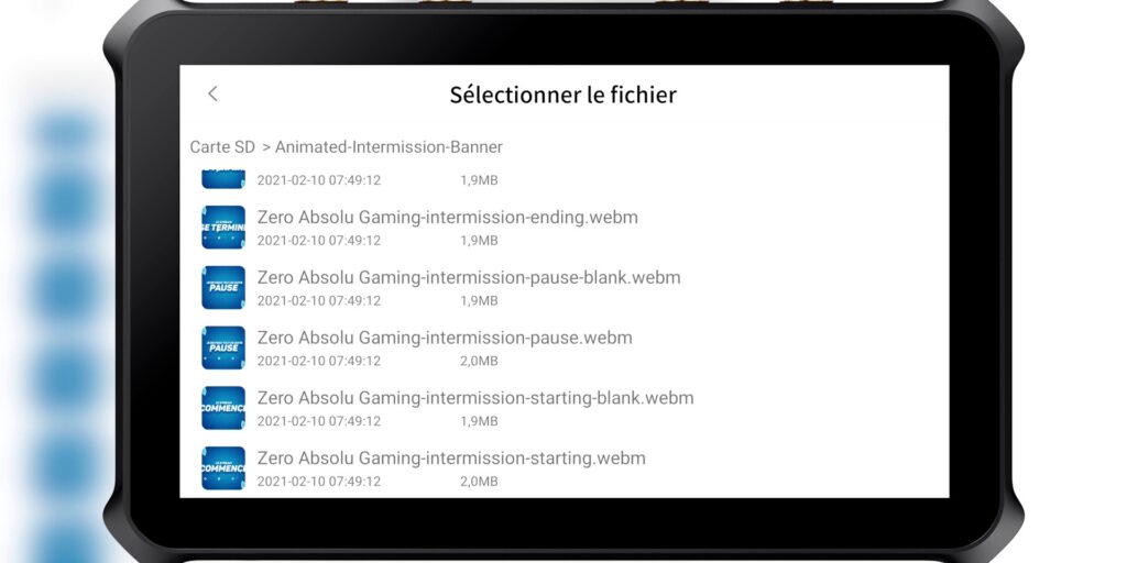 obsbot talent 2 fichiers média dans la mémoire interne