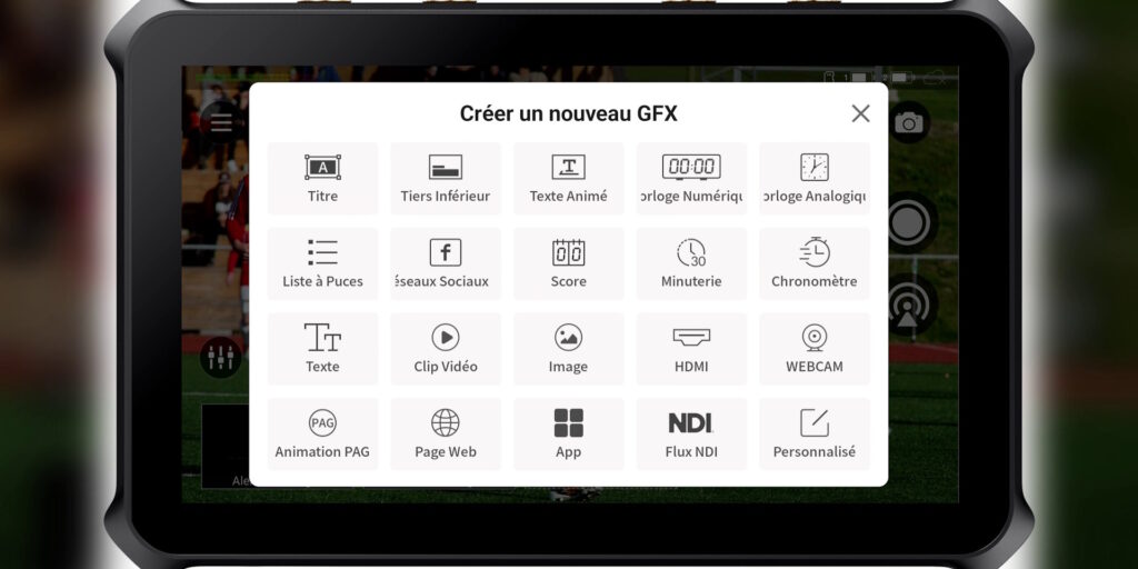 obsbot talent 2 menu gfx et widgets