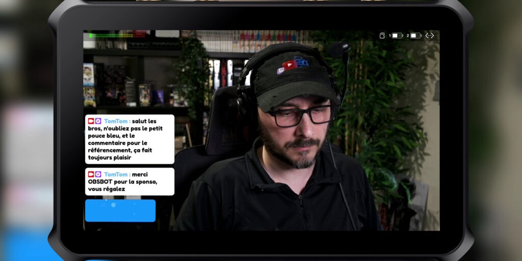 obsbot talent 2 source navigateur pour le chat twitch