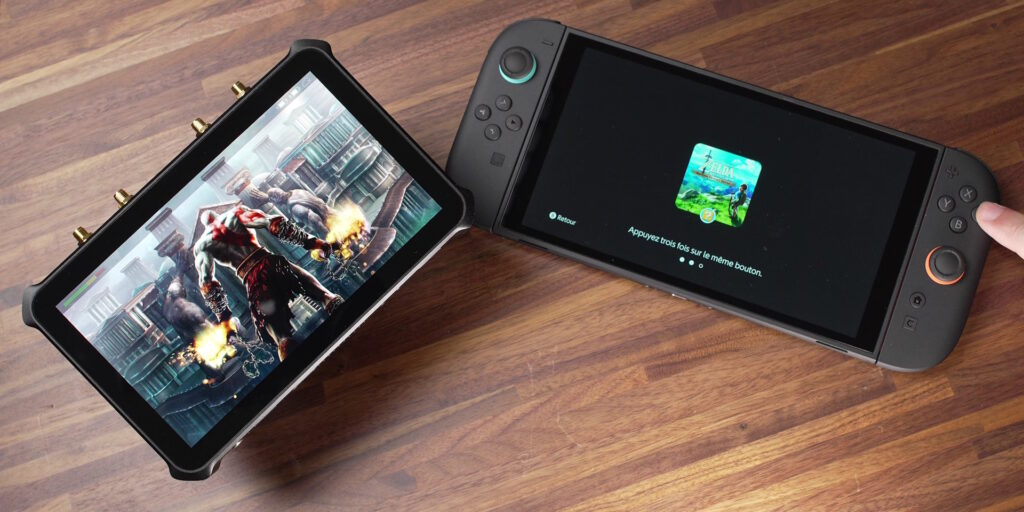 obsbot talent 2 taille comparée à la nintendo switch 2